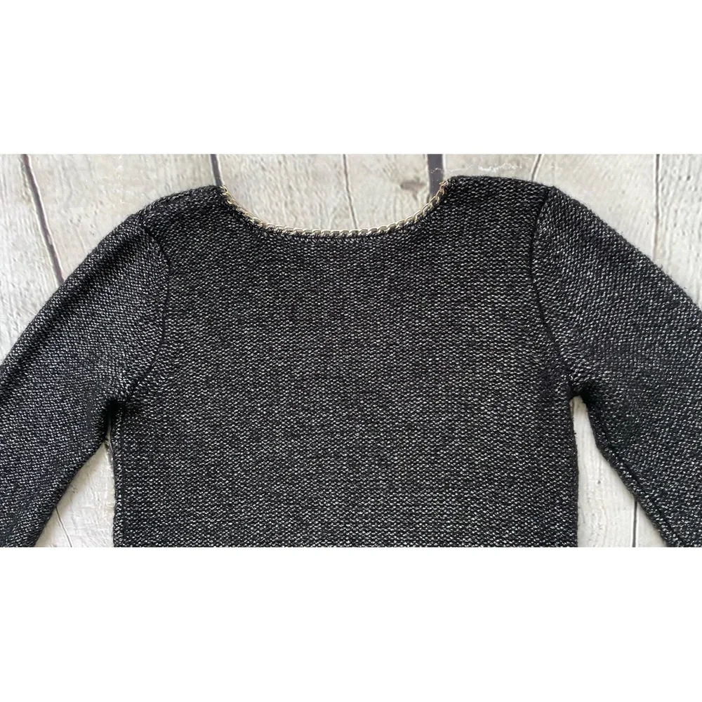 Soft Surroundings Metallic Knit Chainlink Sweater